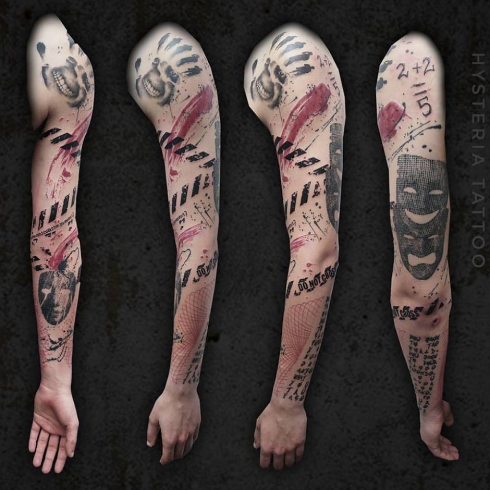 trashpolka graphic tattoo