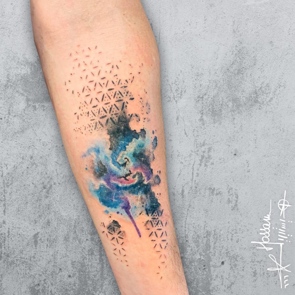 Share 82+ geometric galaxy tattoo - in.eteachers
