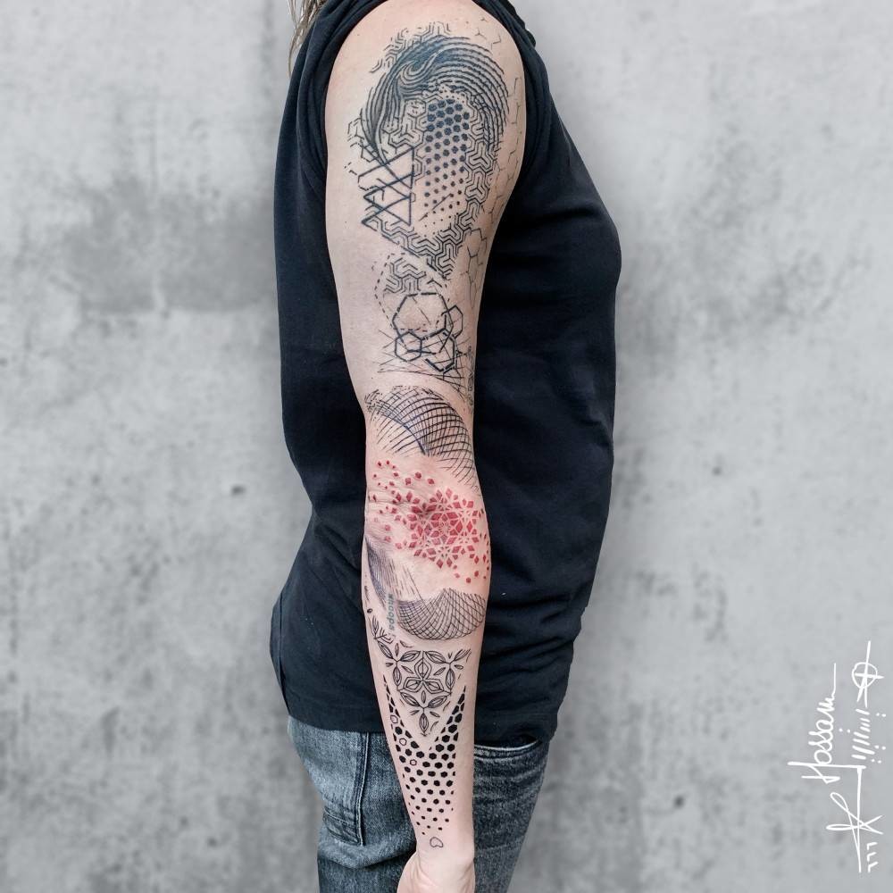 Tattoo art Jurrek - Sleeve in progress abstract color art for her 🙂Thanks  Maja | Facebook
