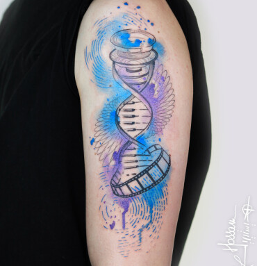 dna helix tattoo